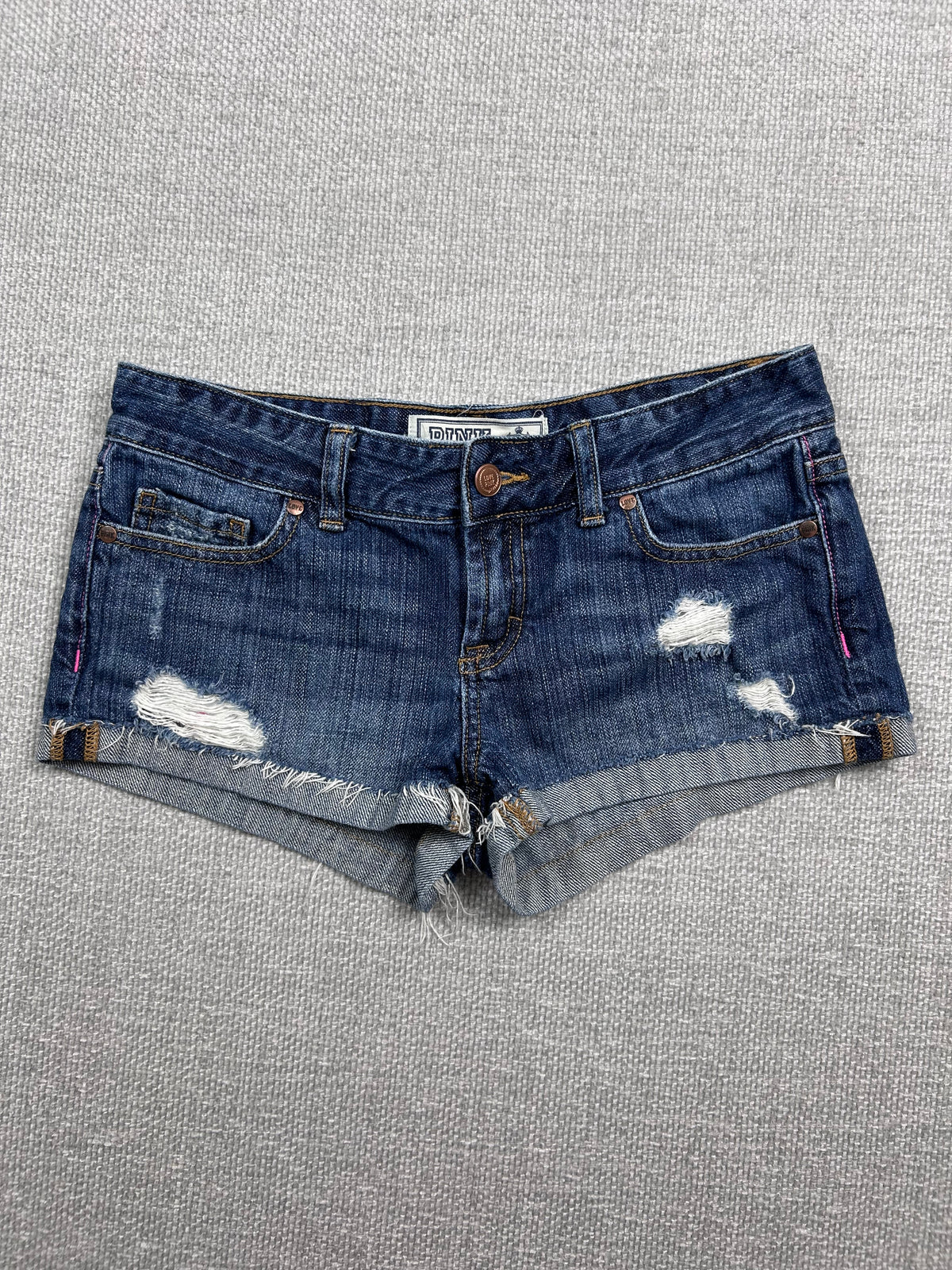 Y2K Denim Mini Shorts 28"