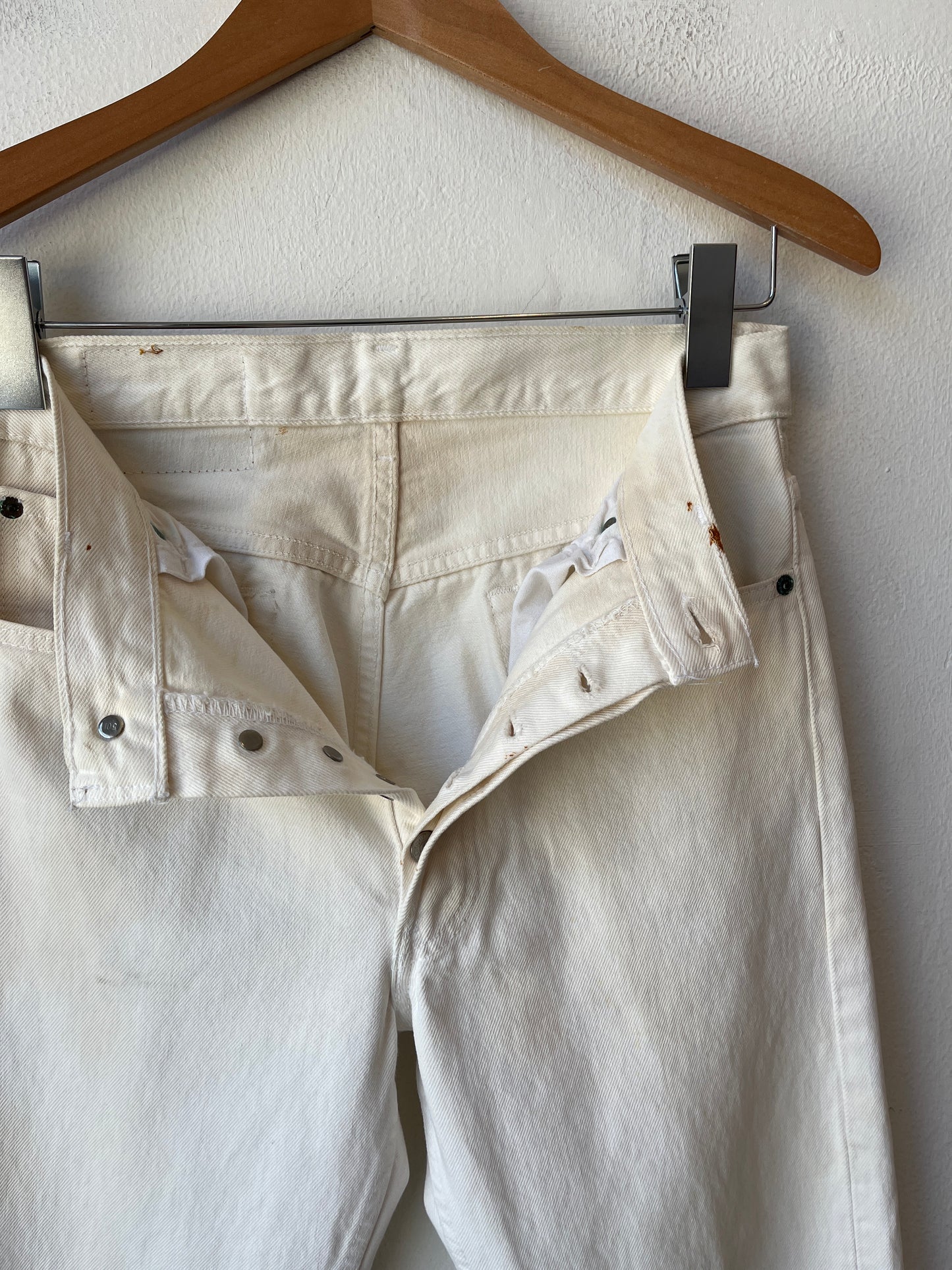 90's Levi's 501 White Jeans 29"
