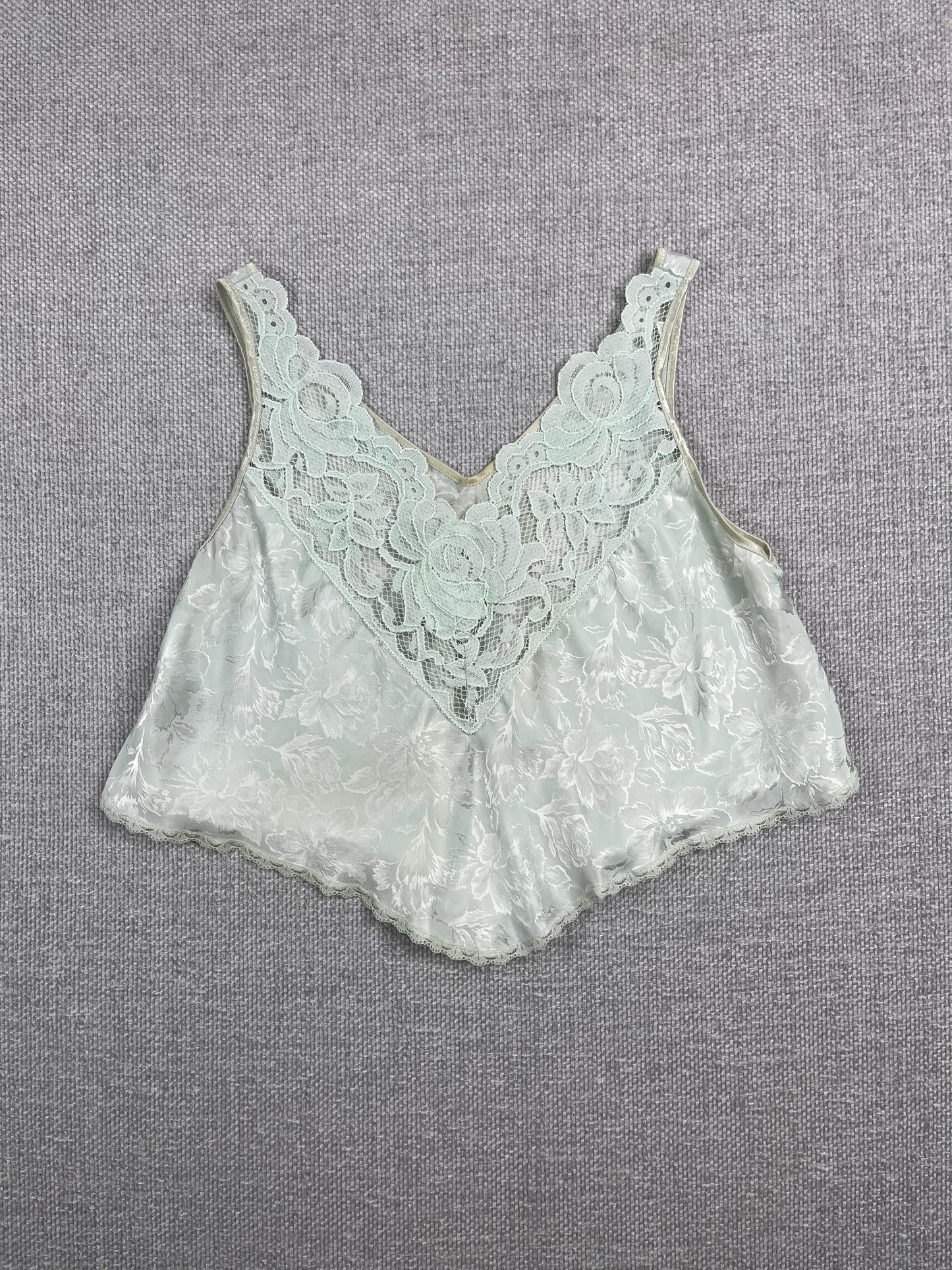 90's Blue Lace Lingerie Top