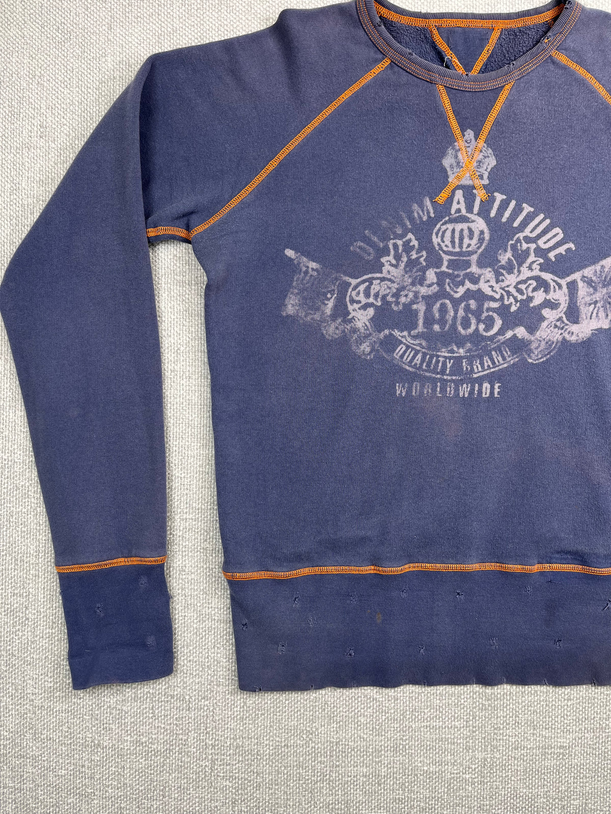 Y2K Contrast Stitch Sweatshirt