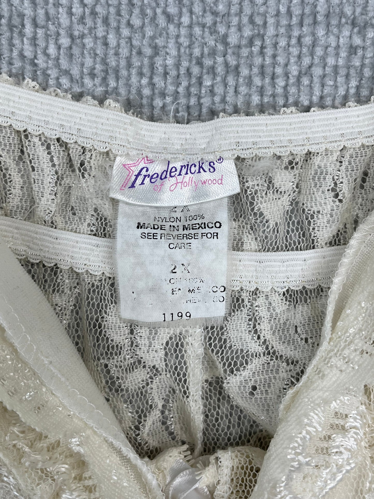 90's Fredericks White Lace Dress