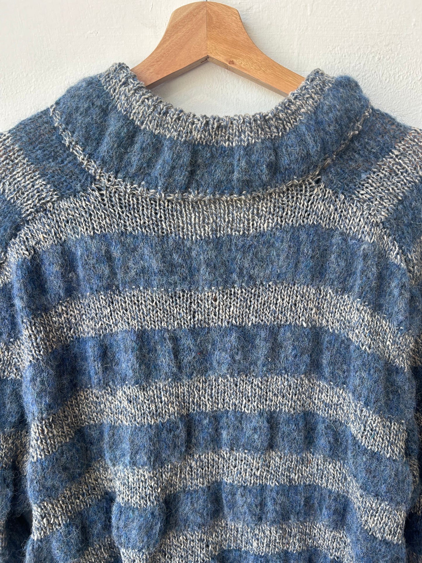 Handmade Blue Knit Cardigan