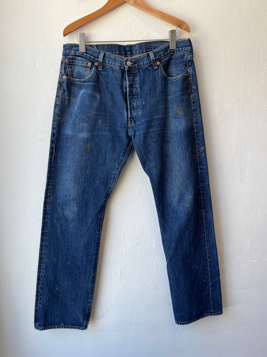 Y2K Levis 501 Painted Jeans 36"