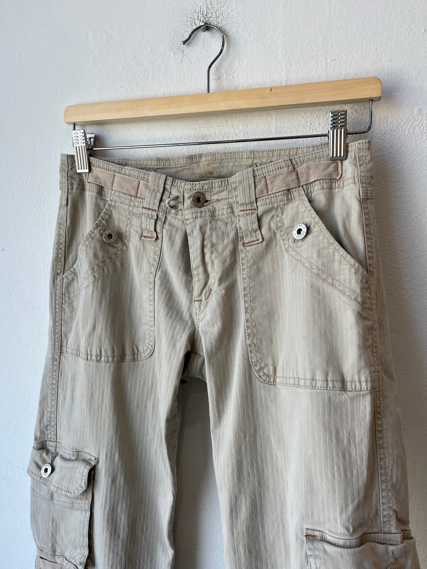 Y2K Low Rise Cargo Pants 27"