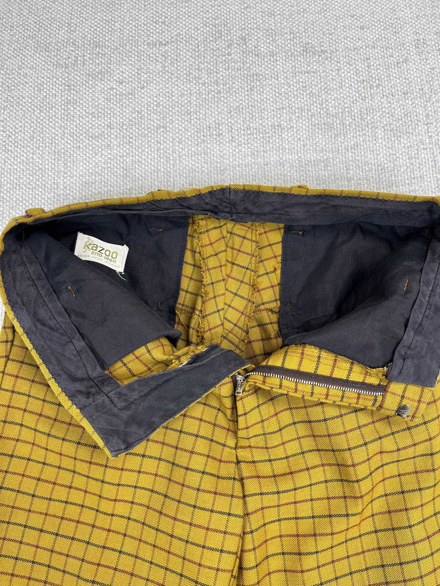 70's Plaid Trousers 28"