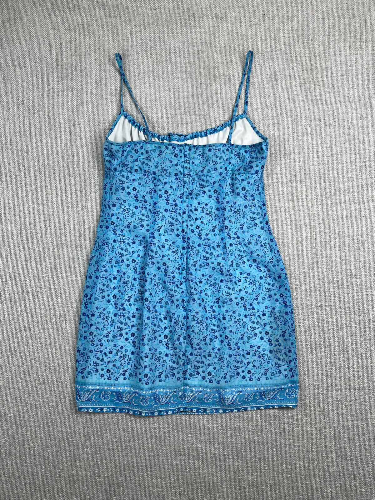 90's Blue Floral Sun Dress