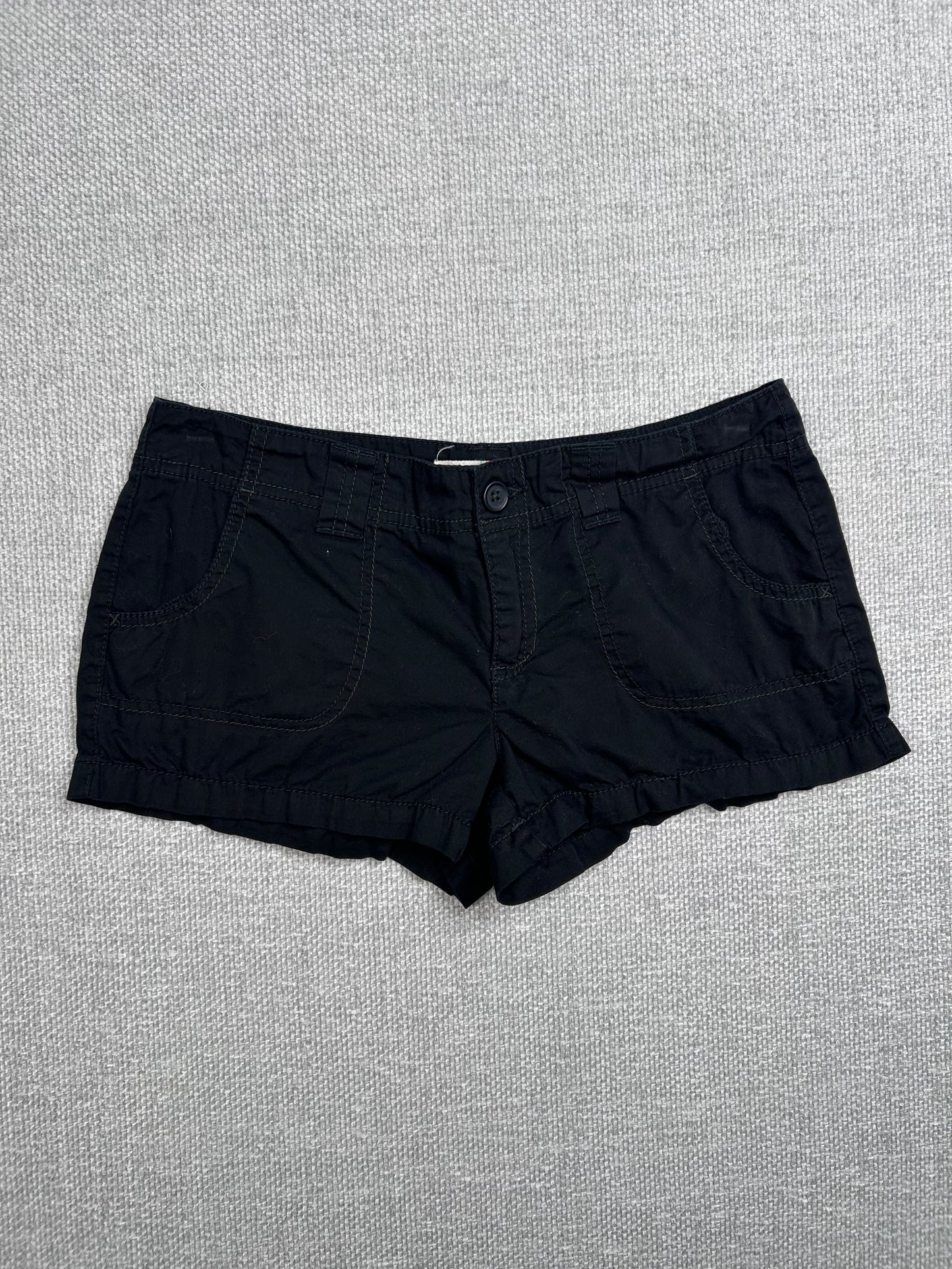 Y2K Cotton Mini Shorts 28”