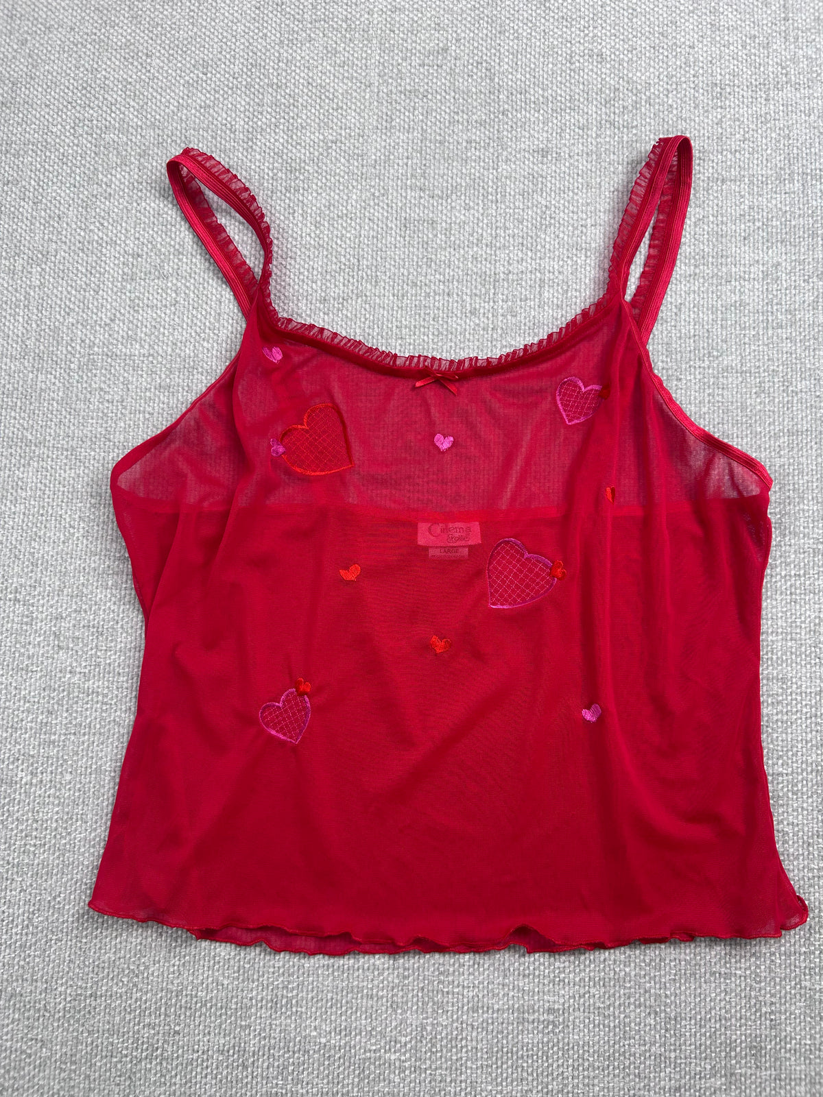 Y2K Mesh Heart Camisole