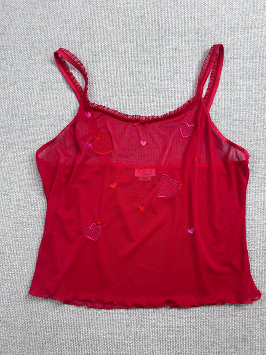 Y2K Mesh Heart Camisole