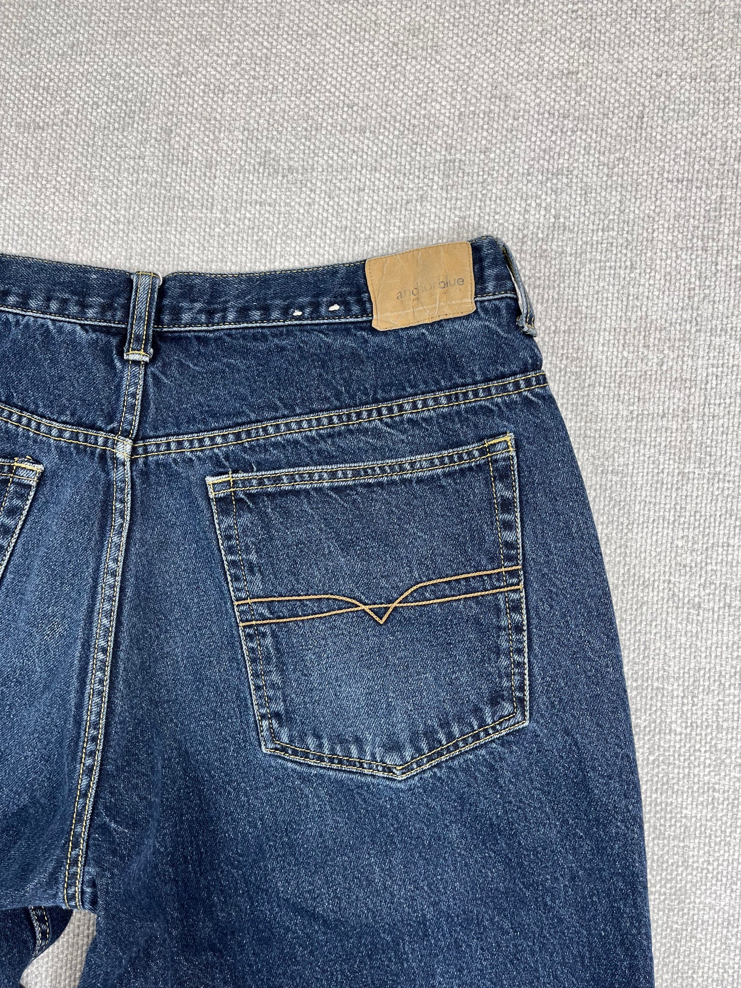 Y2K Anchor Blue Baggy Jeans 34"