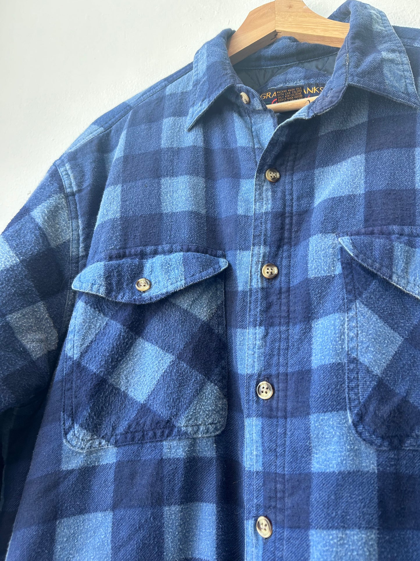 Y2K Lined Blue Flannel