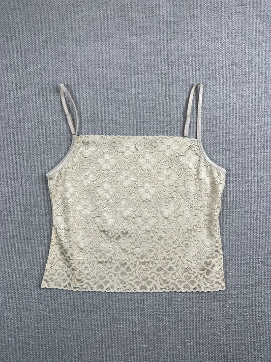 Y2K White Lace Camisole