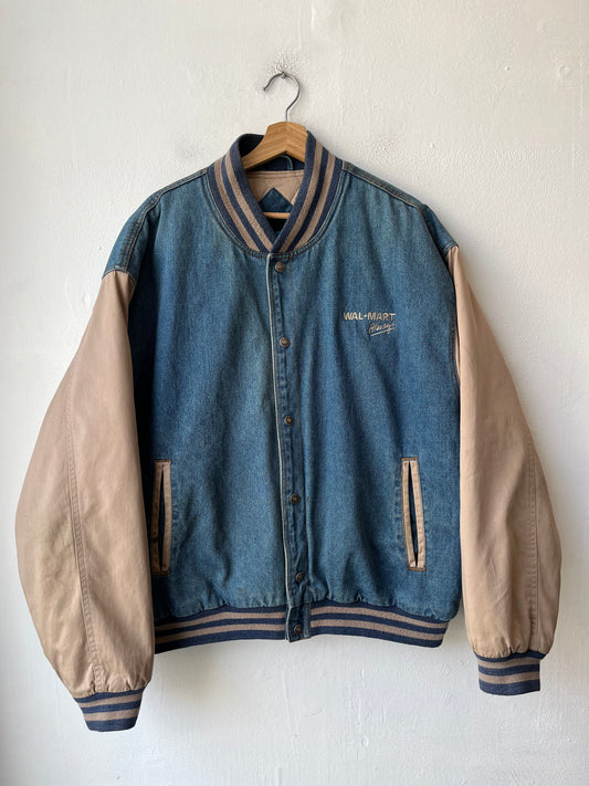 Y2K Denim Walmart Bomber Jacket