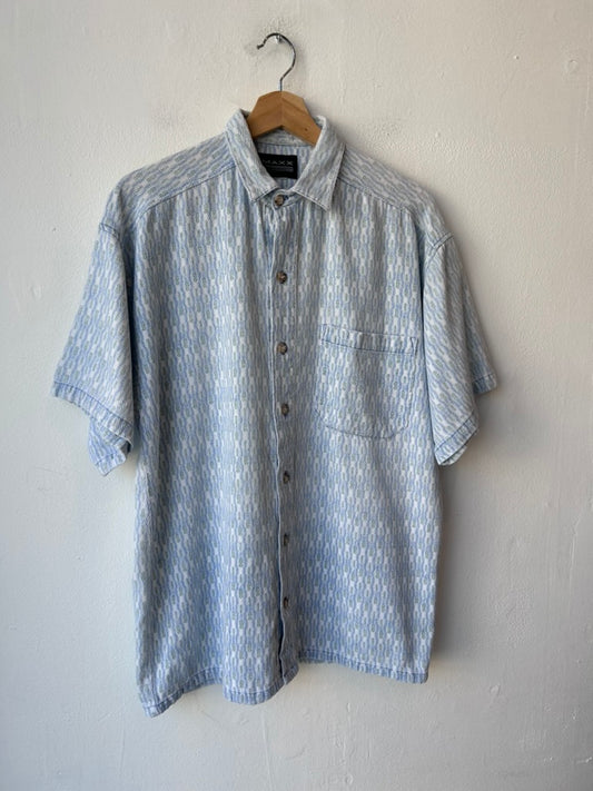 90's Textured Pattern Button Up Shirt