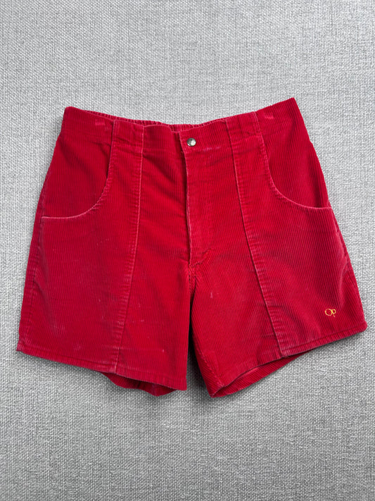 90's Op Red Corduroy Shorts 30-34"