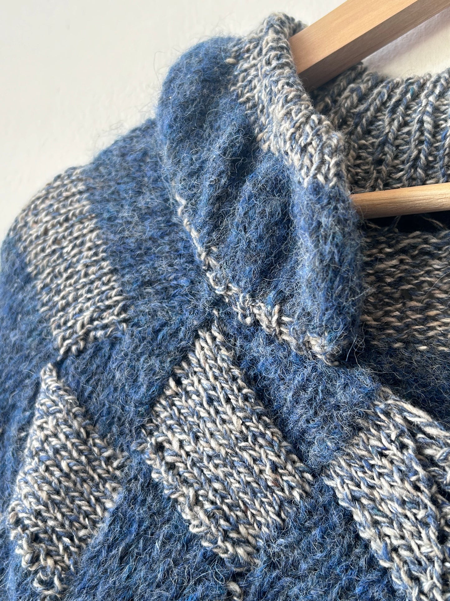 Handmade Blue Knit Cardigan