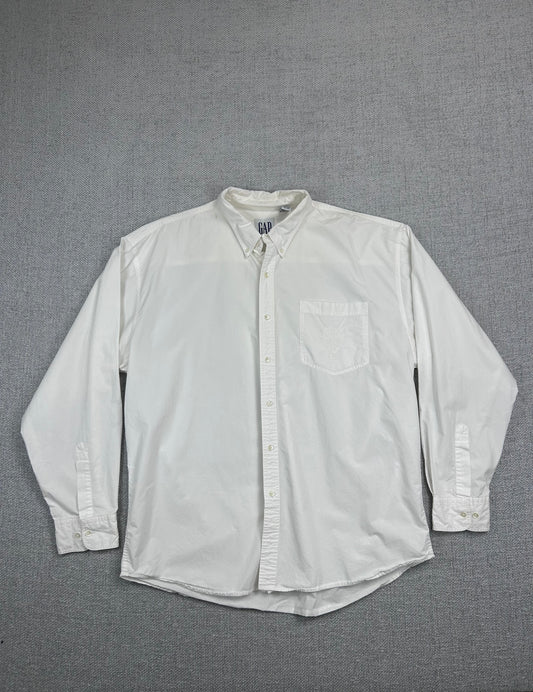 Y2K GAP White Button Down Shirt