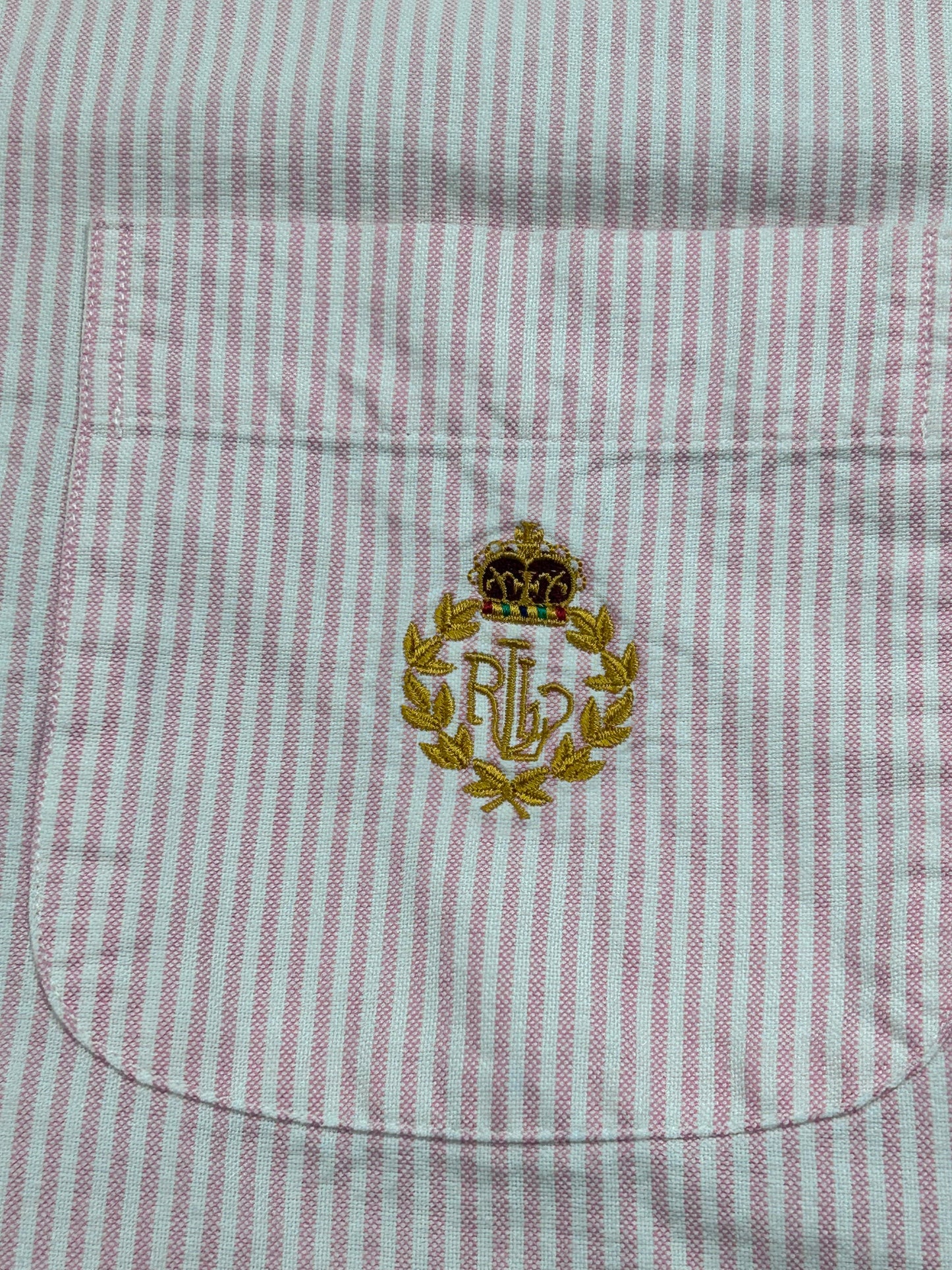 Y2K Ralph Lauren Pink Striped Button Down