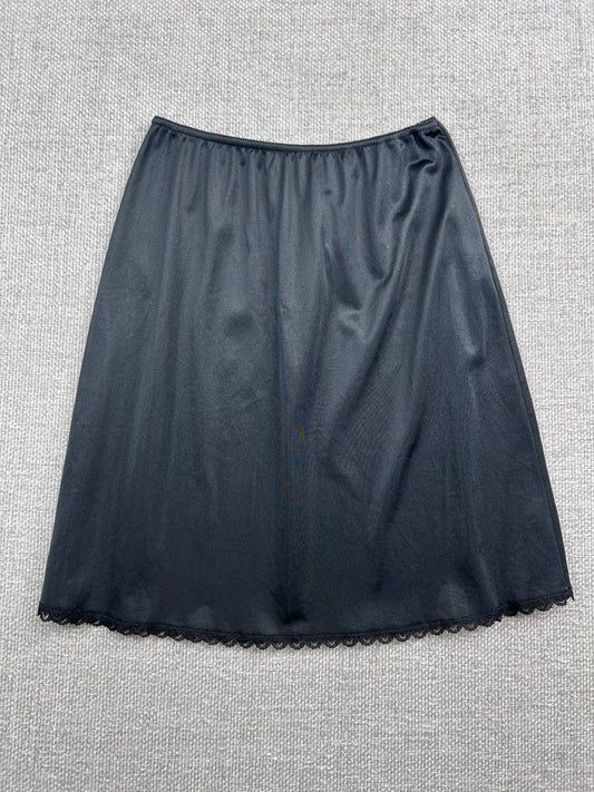80's Black Slip Skirt 24-30"