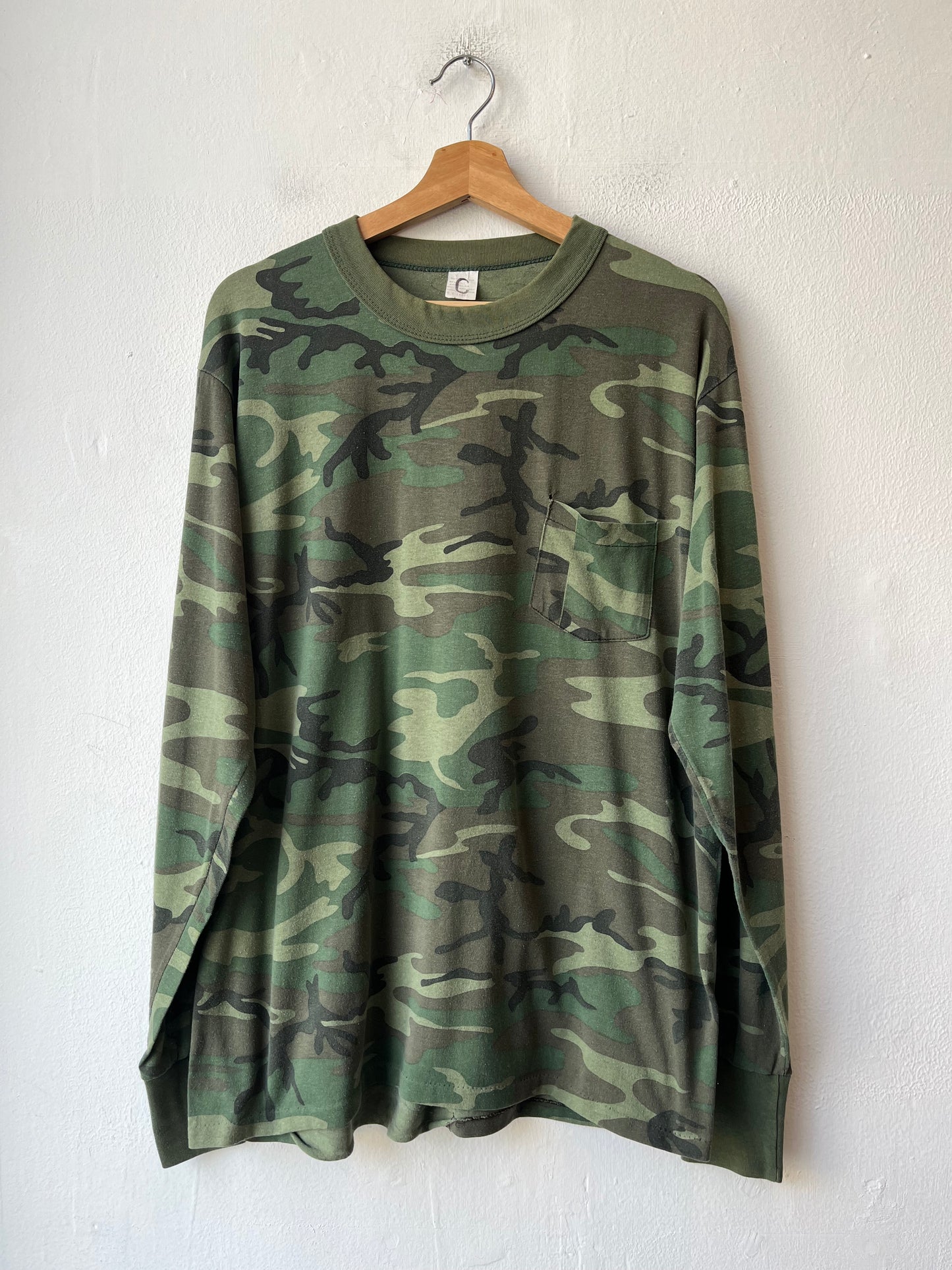 90's Camo Pocket Long Sleeve Shirt