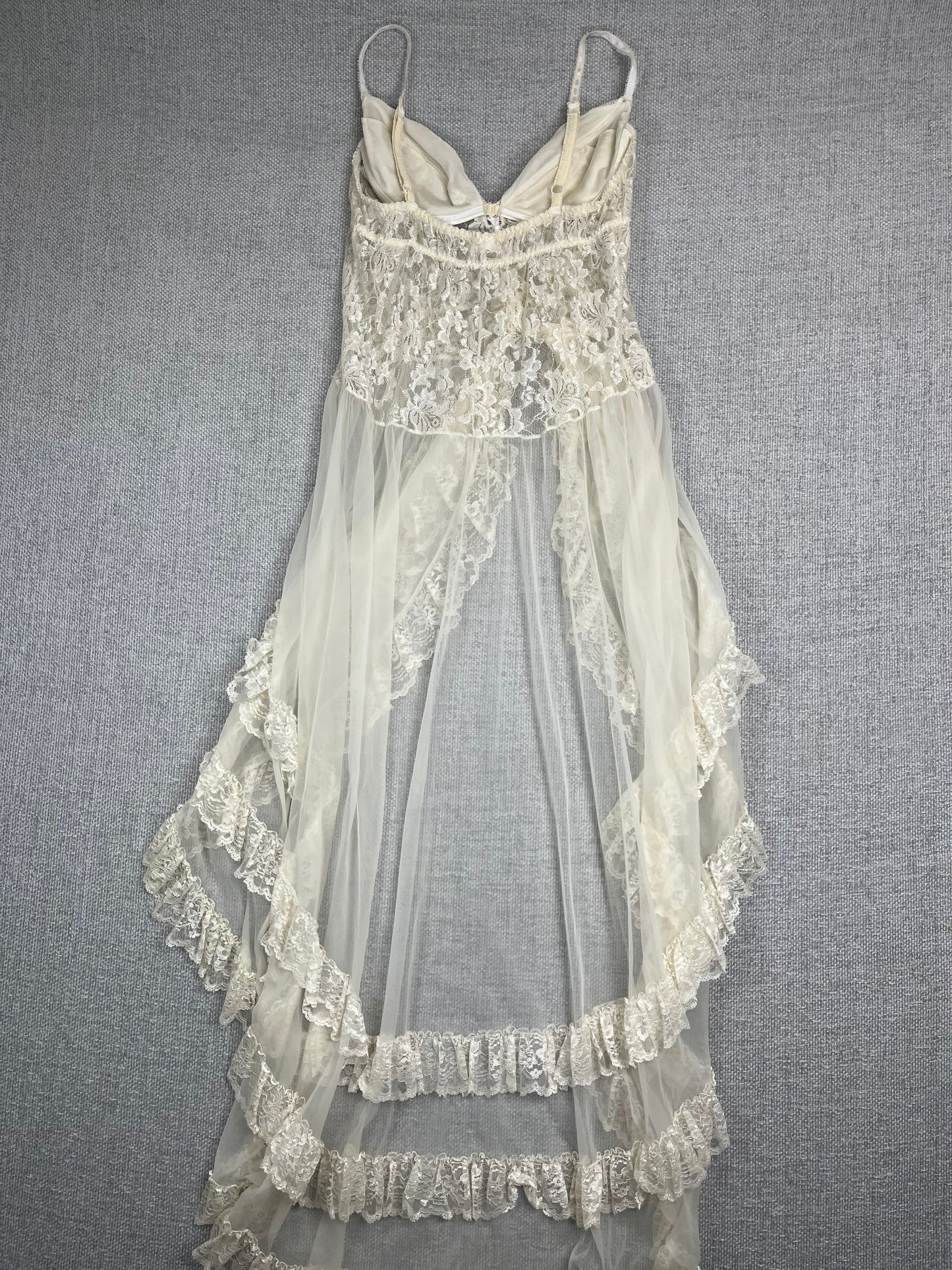 90's Fredericks White Lace Dress
