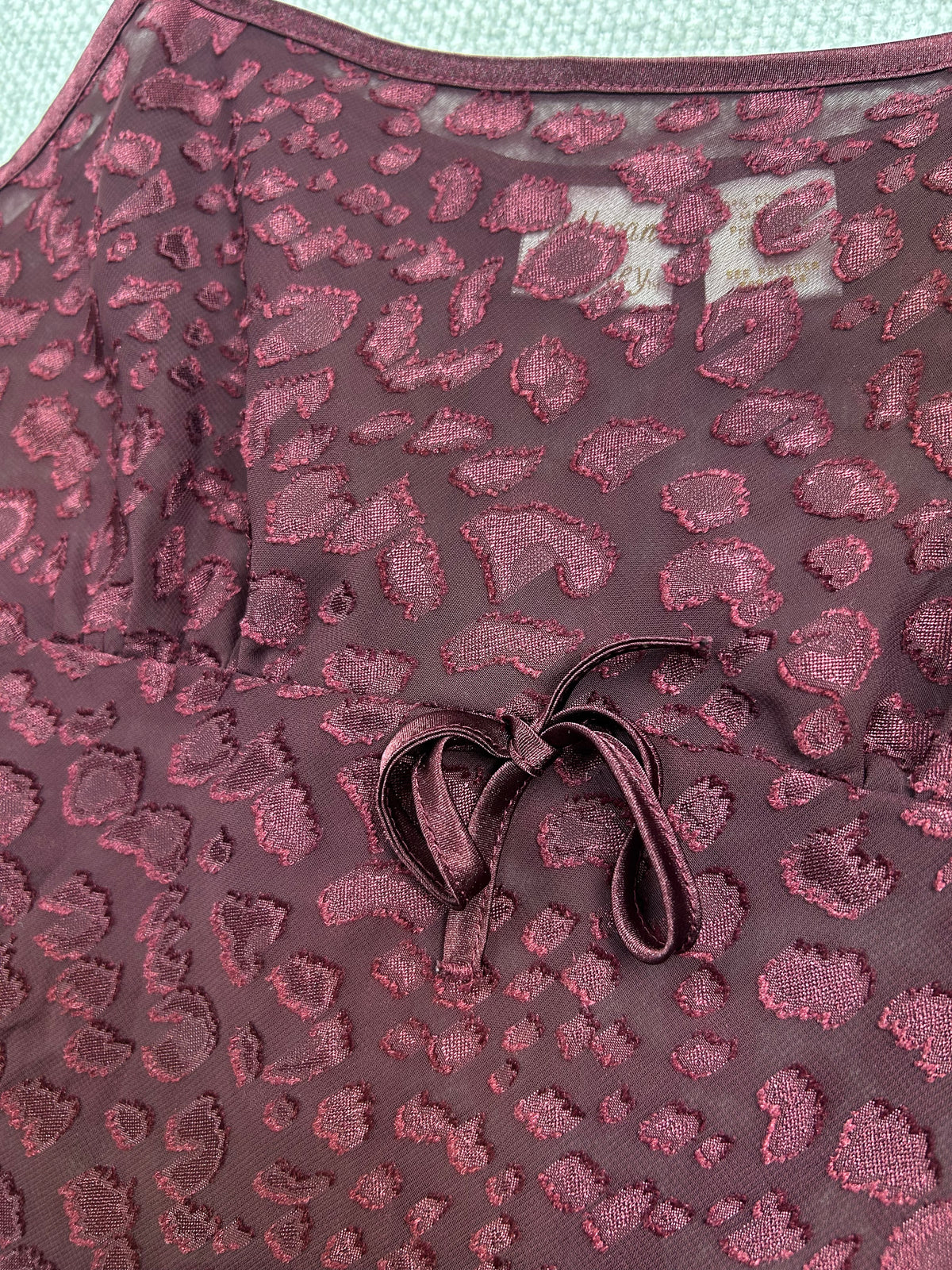 90's Sheer Burgundy Camisole