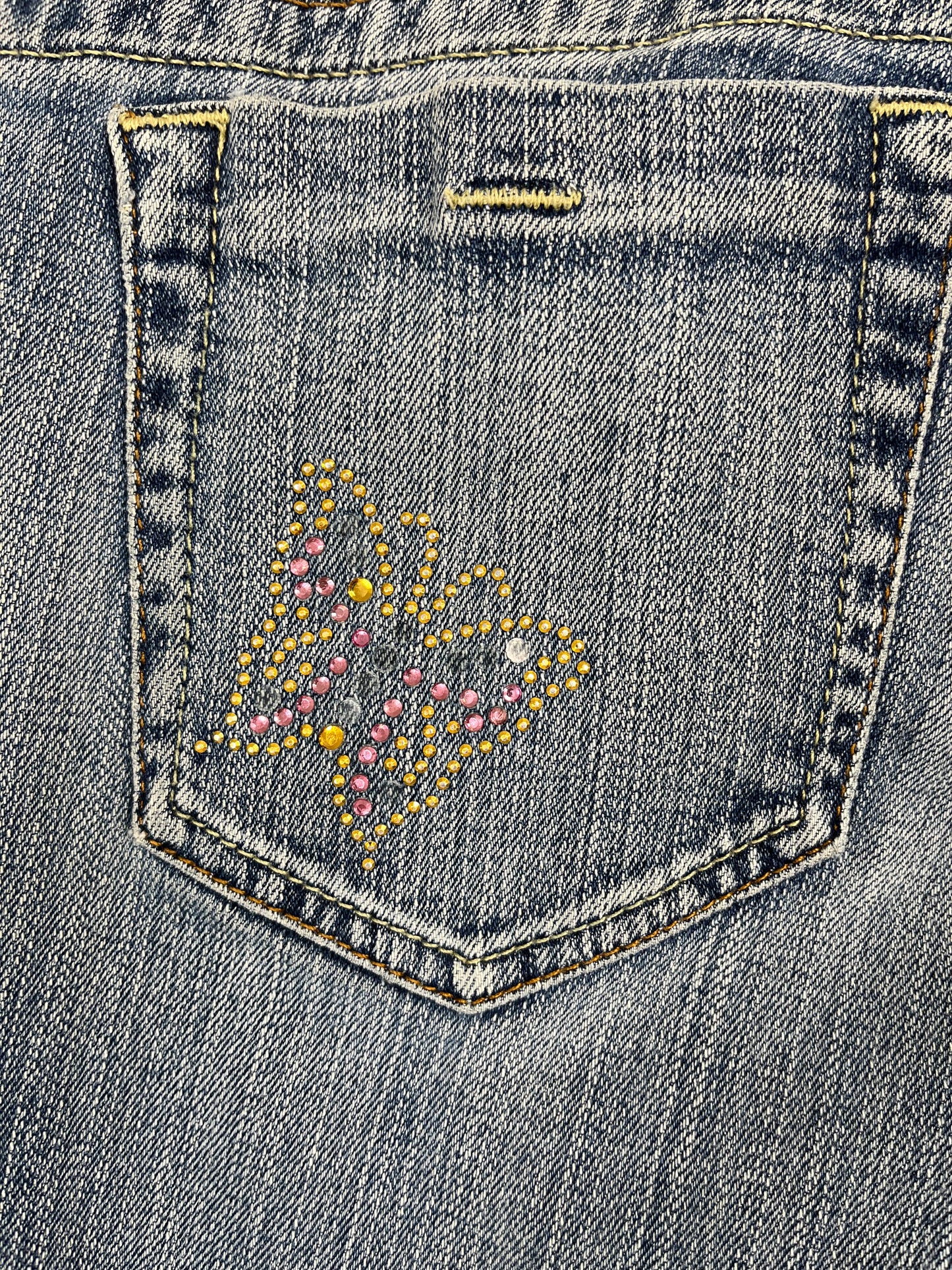 Y2K Guess Butterfly Low Rise Jeans 30"