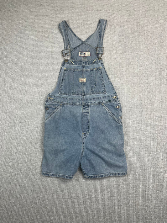 90's Denim Shorts Overalls