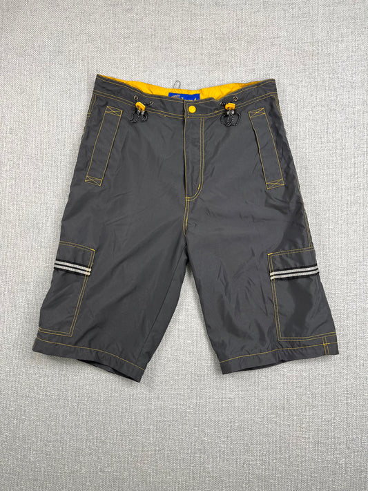 Y2K Contrast Stitch Baggy Shorts 31-34"