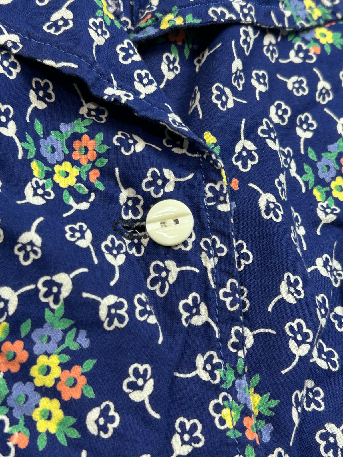 80's Floral Button Up Blouse