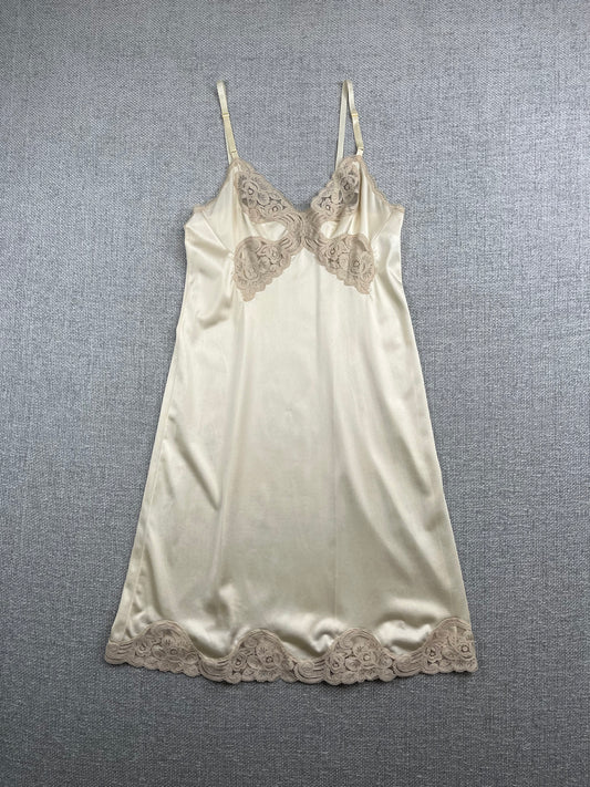 80's Ivory Lace Slip Dress