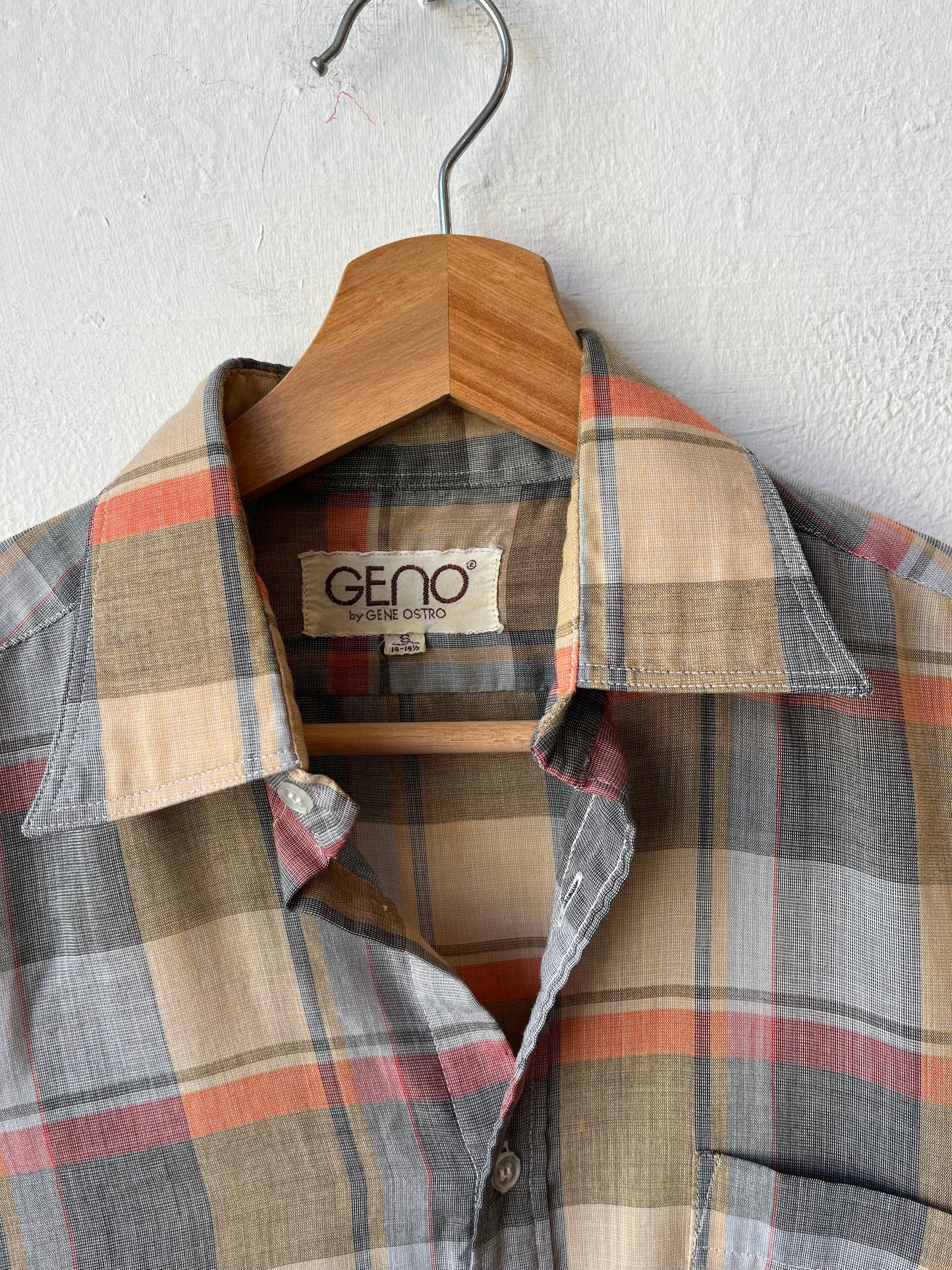 80's Plaid Button Down Shirt