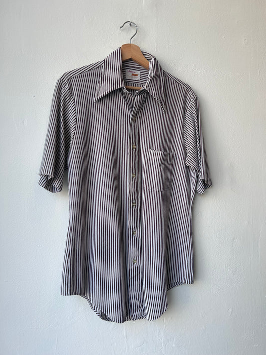 60's Striped Button Down