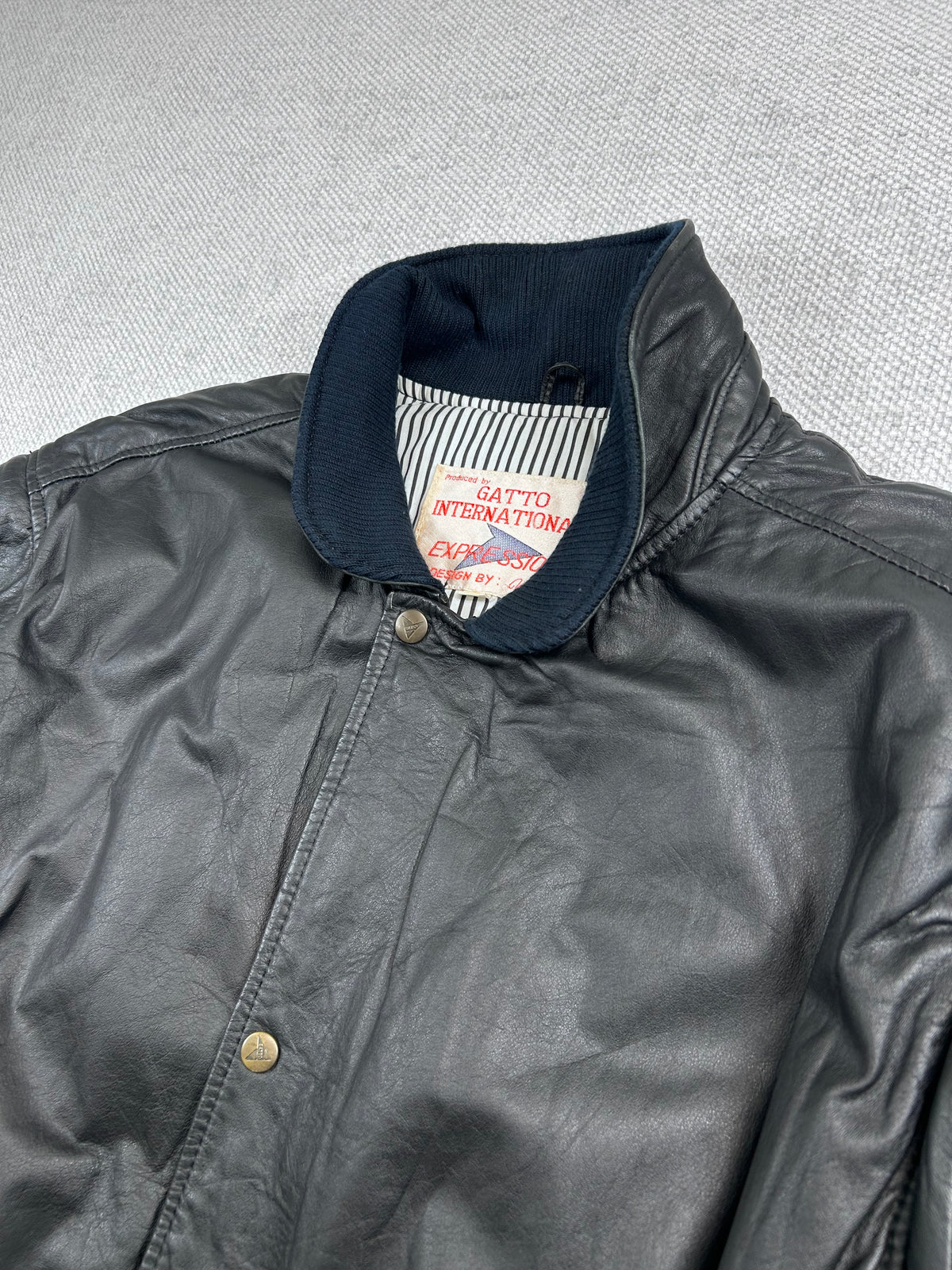 90's Hard Rock Dallas Leather Bomber Jacket