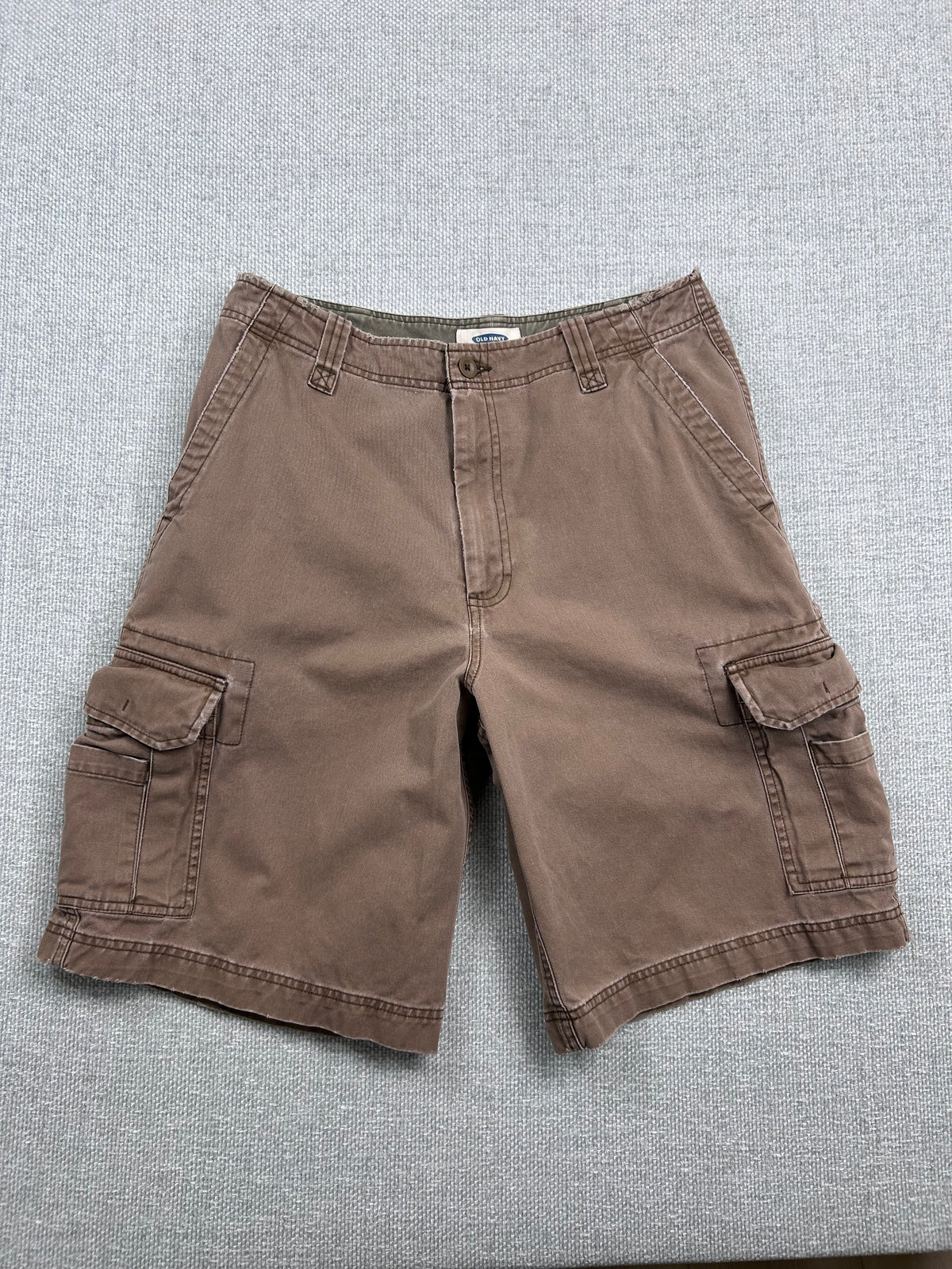 Y2K Brown Cargo Shorts 31"