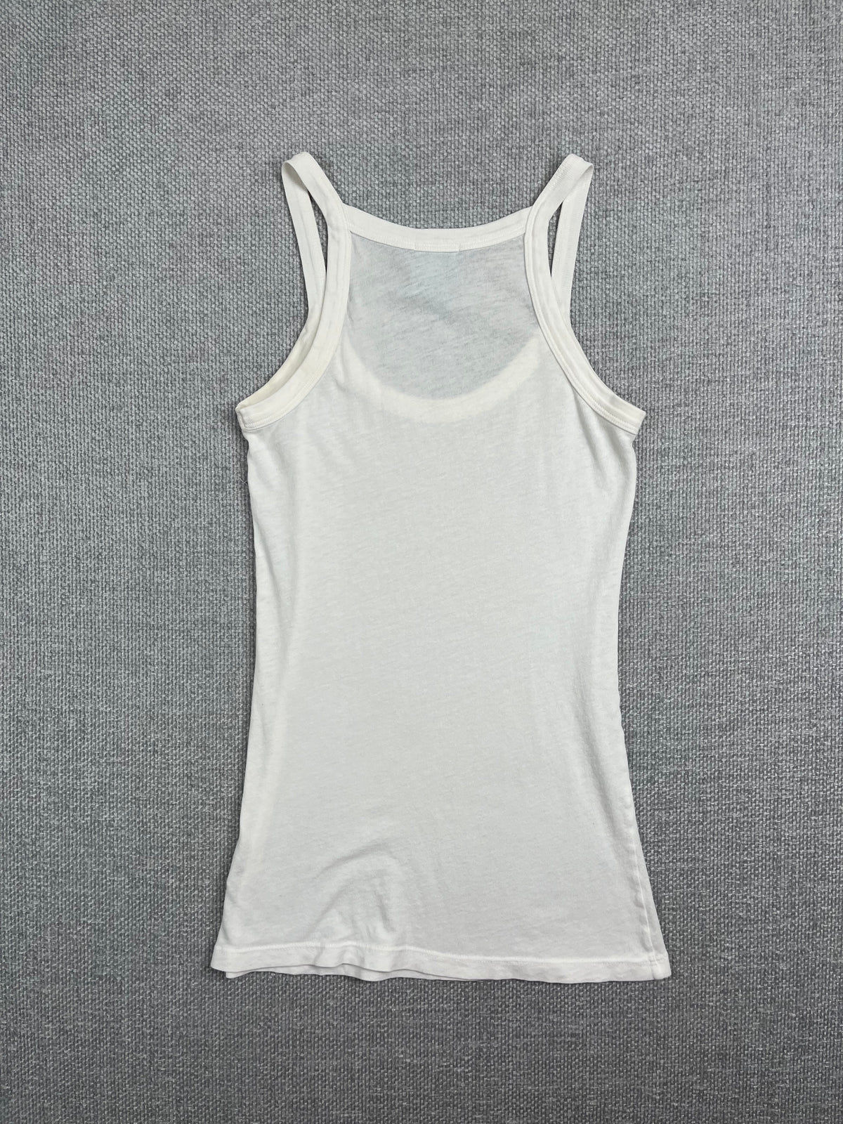 Y2K White Cotton Tank Top