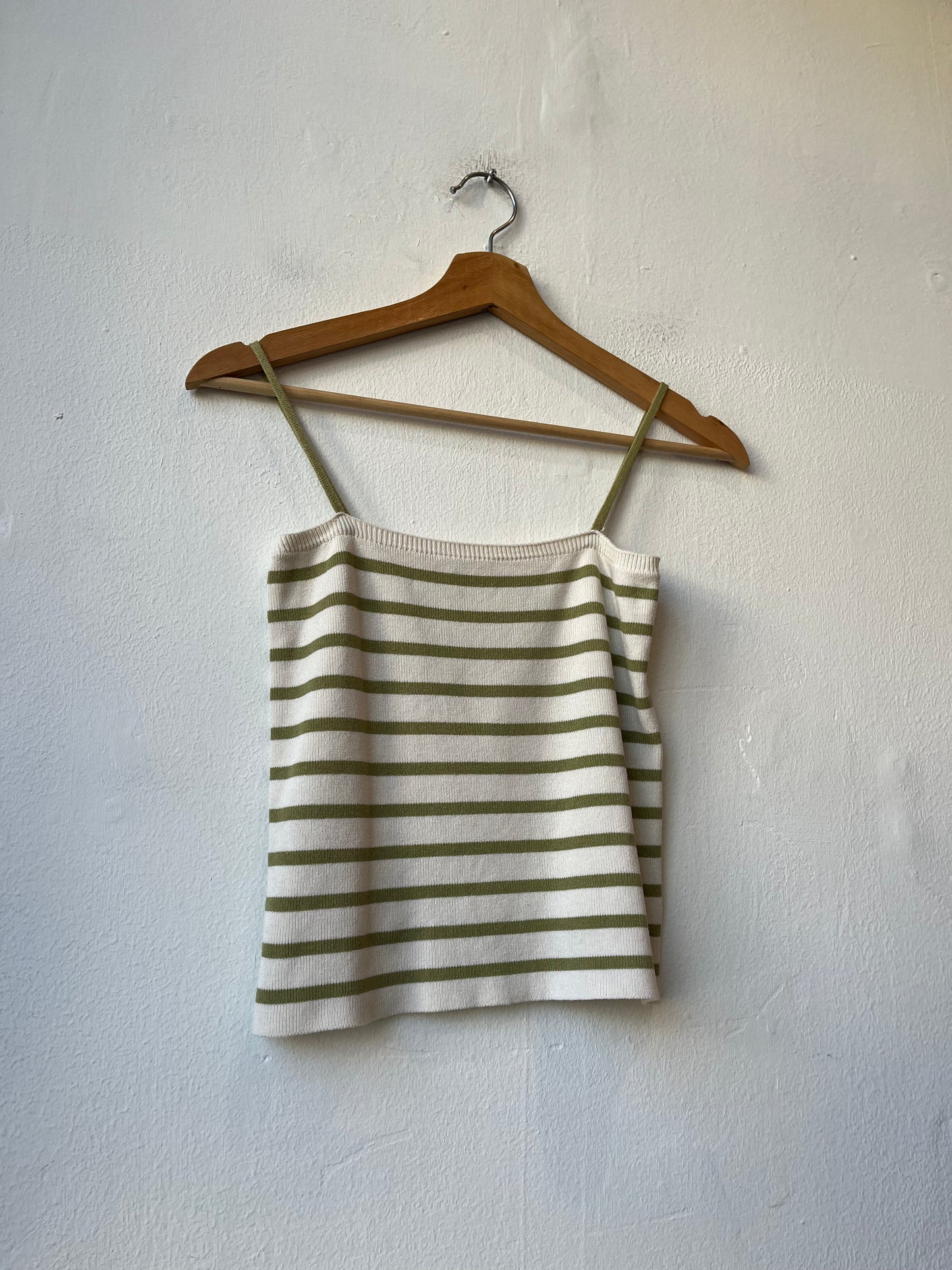 Y2K Green Striped Tank Top