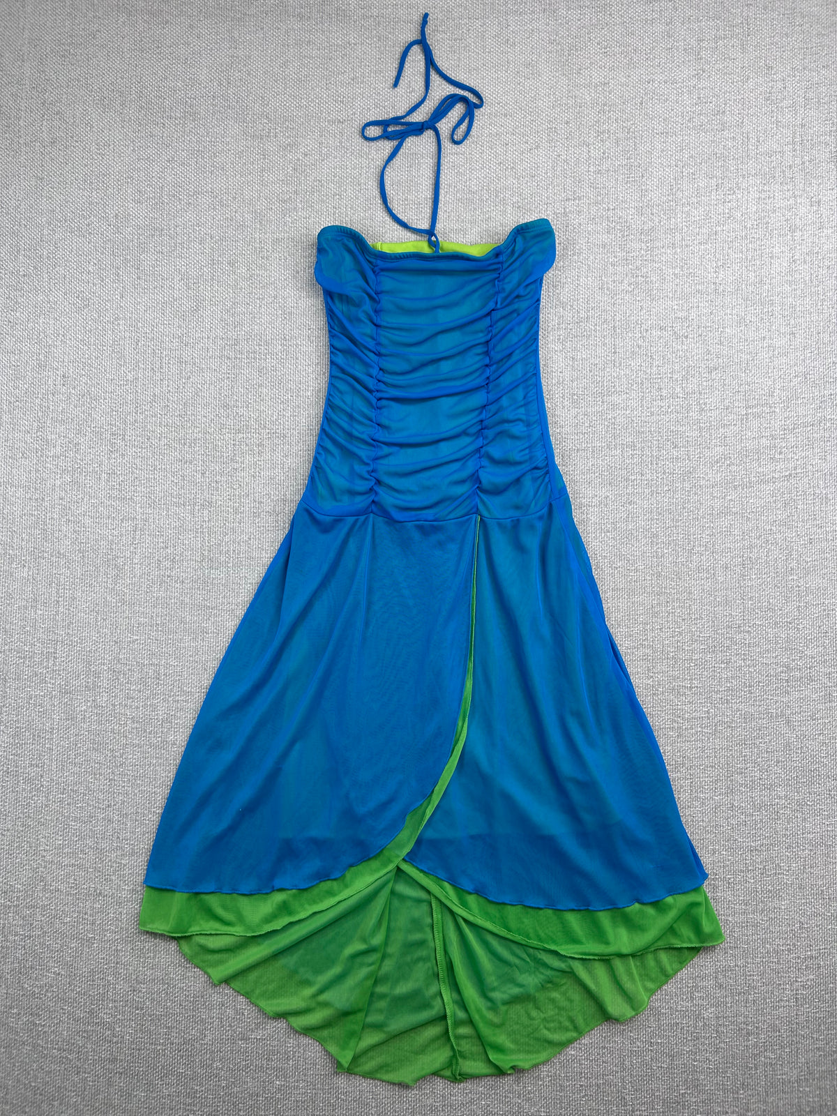 Y2K Layered Halter Dress