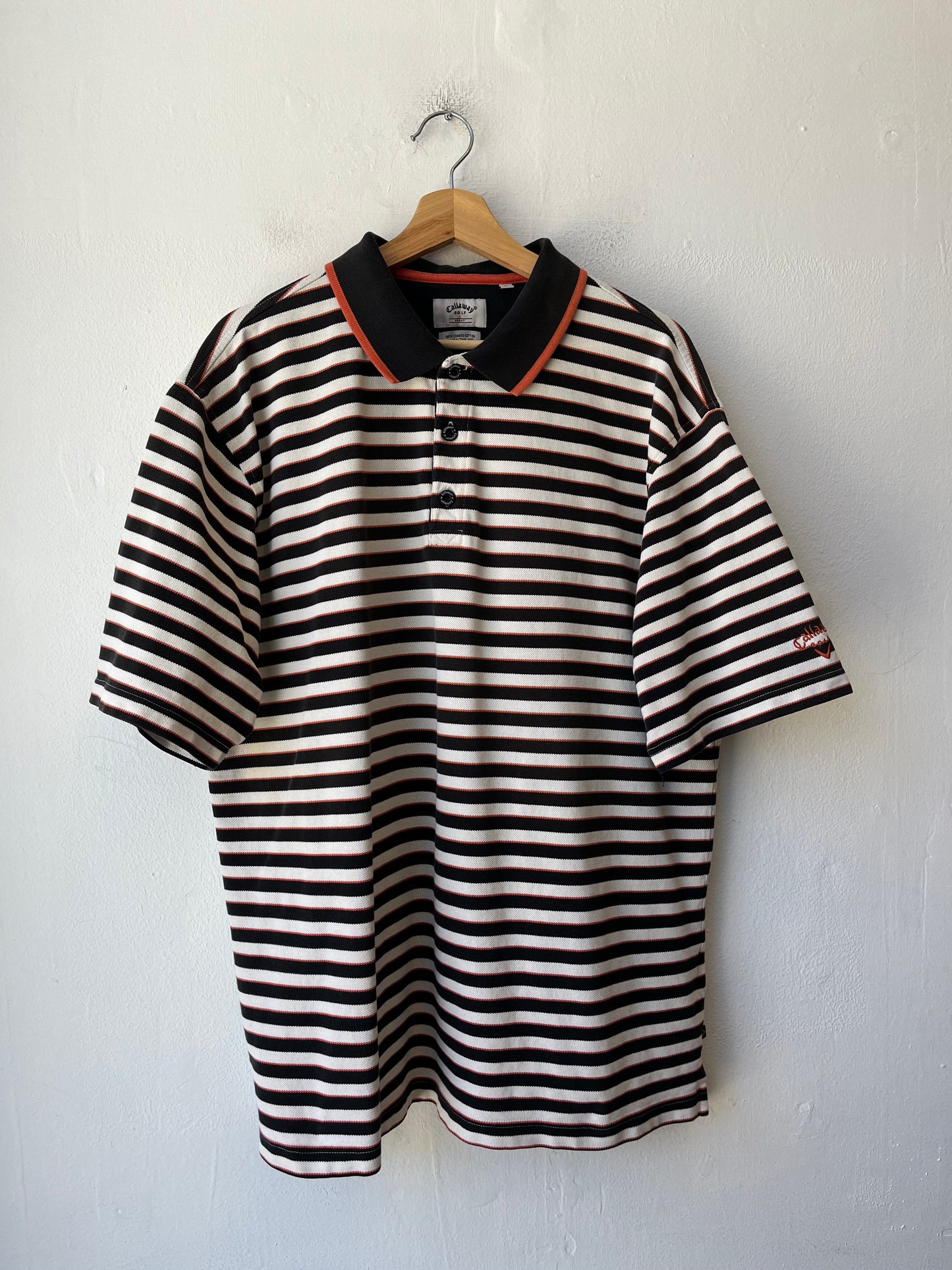 Y2K Callaway Striped Polo Shirt