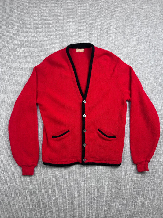 60's Alpaca Red Cardigan