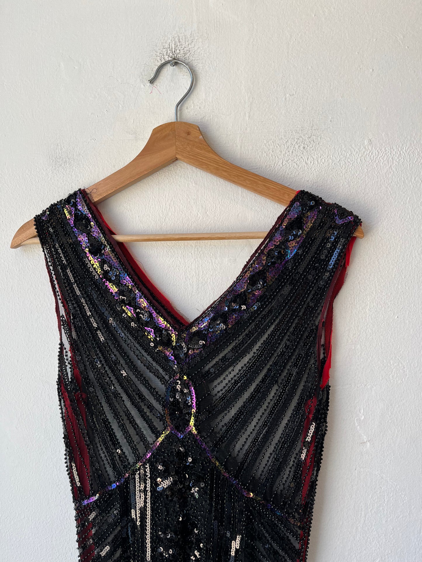 80's Beaded Fringe Dress