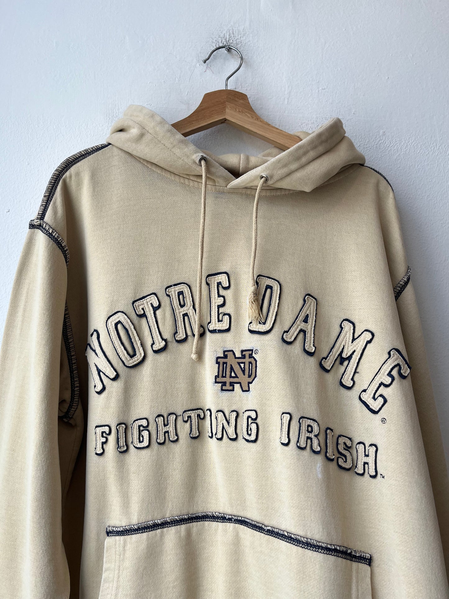 Y2K Distressed Notre Dame Hoodie
