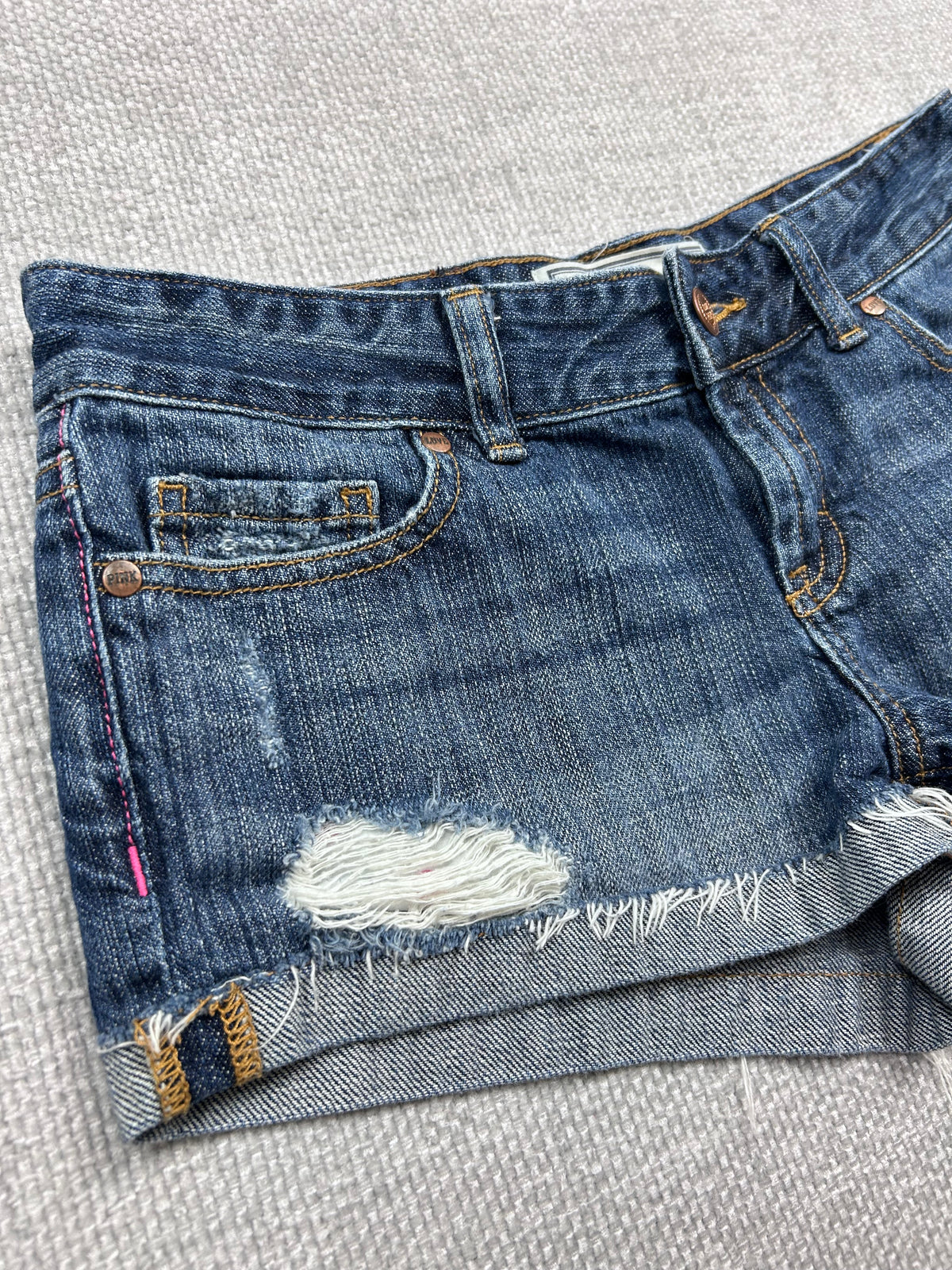 Y2K Denim Mini Shorts 28"