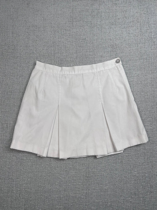 Y2K White Tennis Skirt 27”