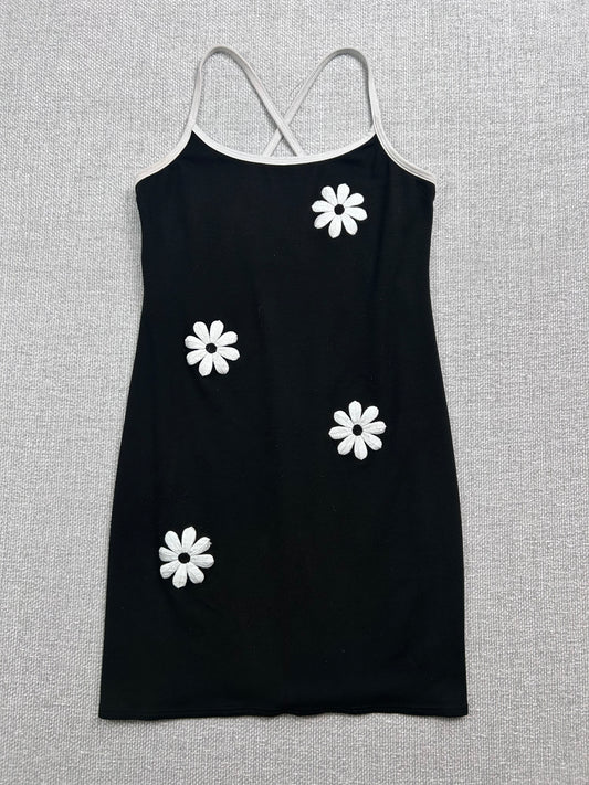 90's Cross Back Daisy Dress