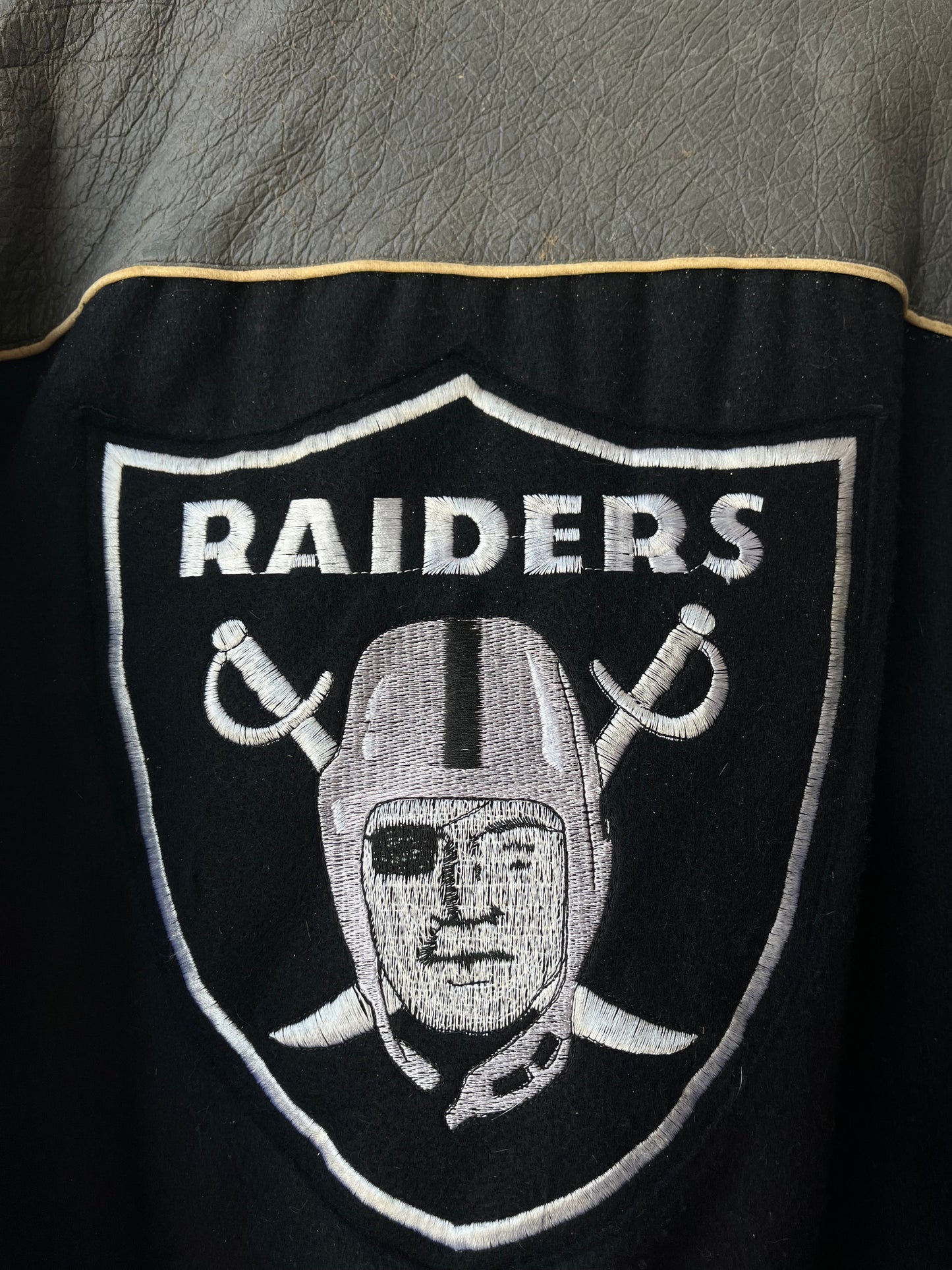 90's Raiders Letterman Jacket