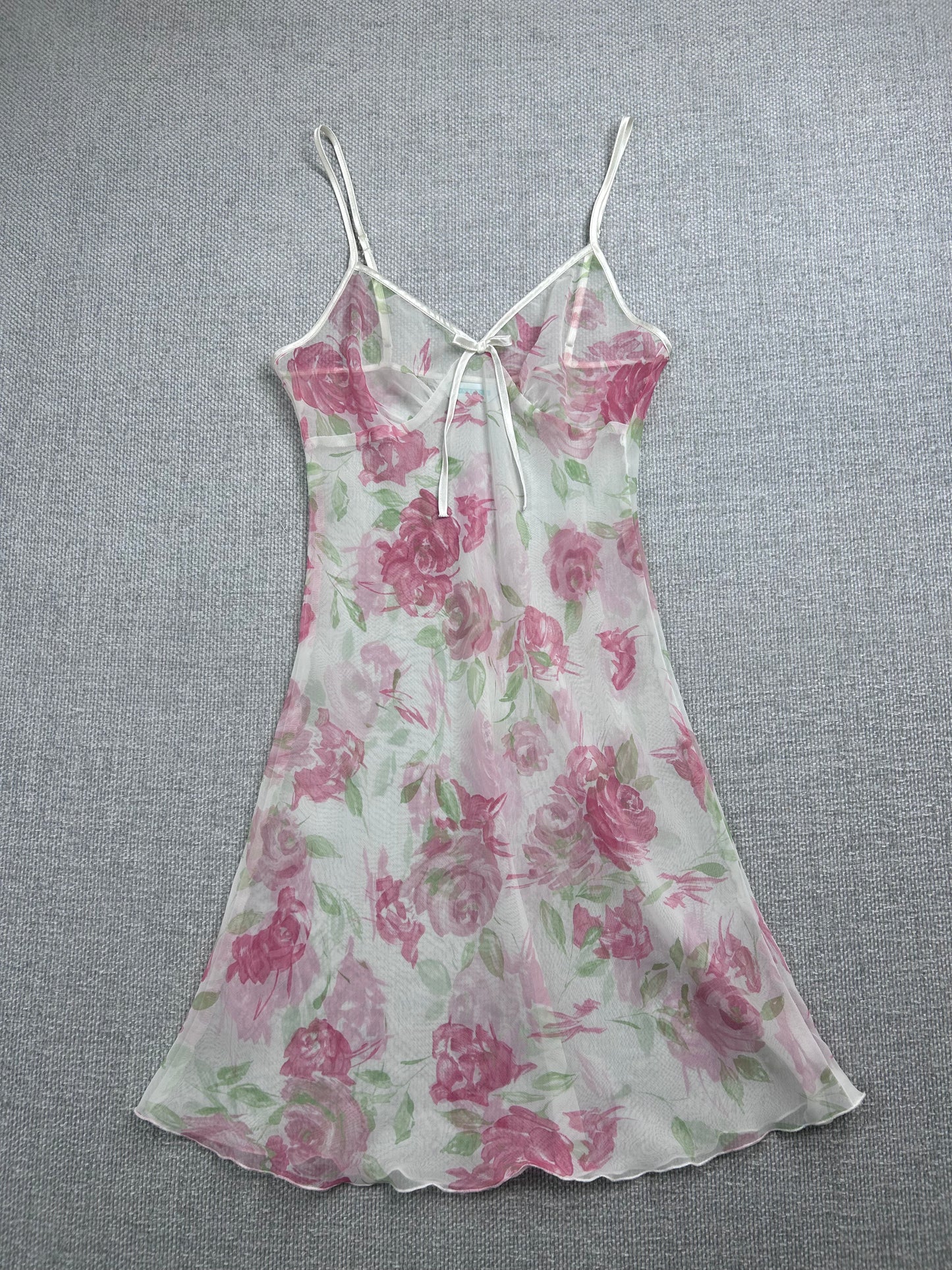 90's Sheer Floral Slip Dress