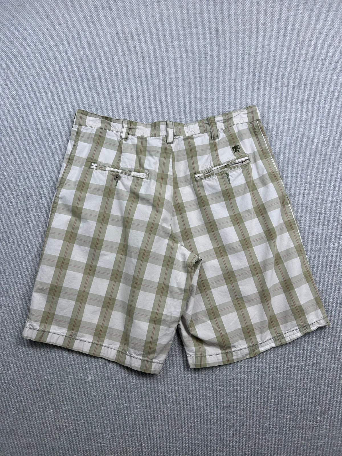 Y2K Plaid Cargo Shorts 35"