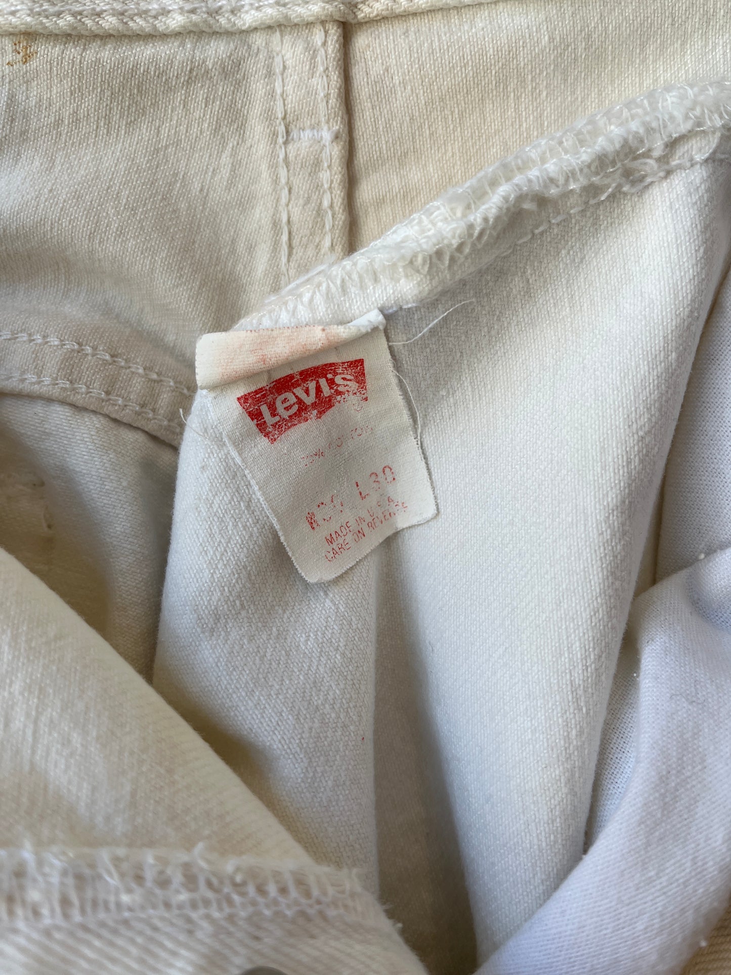90's Levi's 501 White Jeans 29"