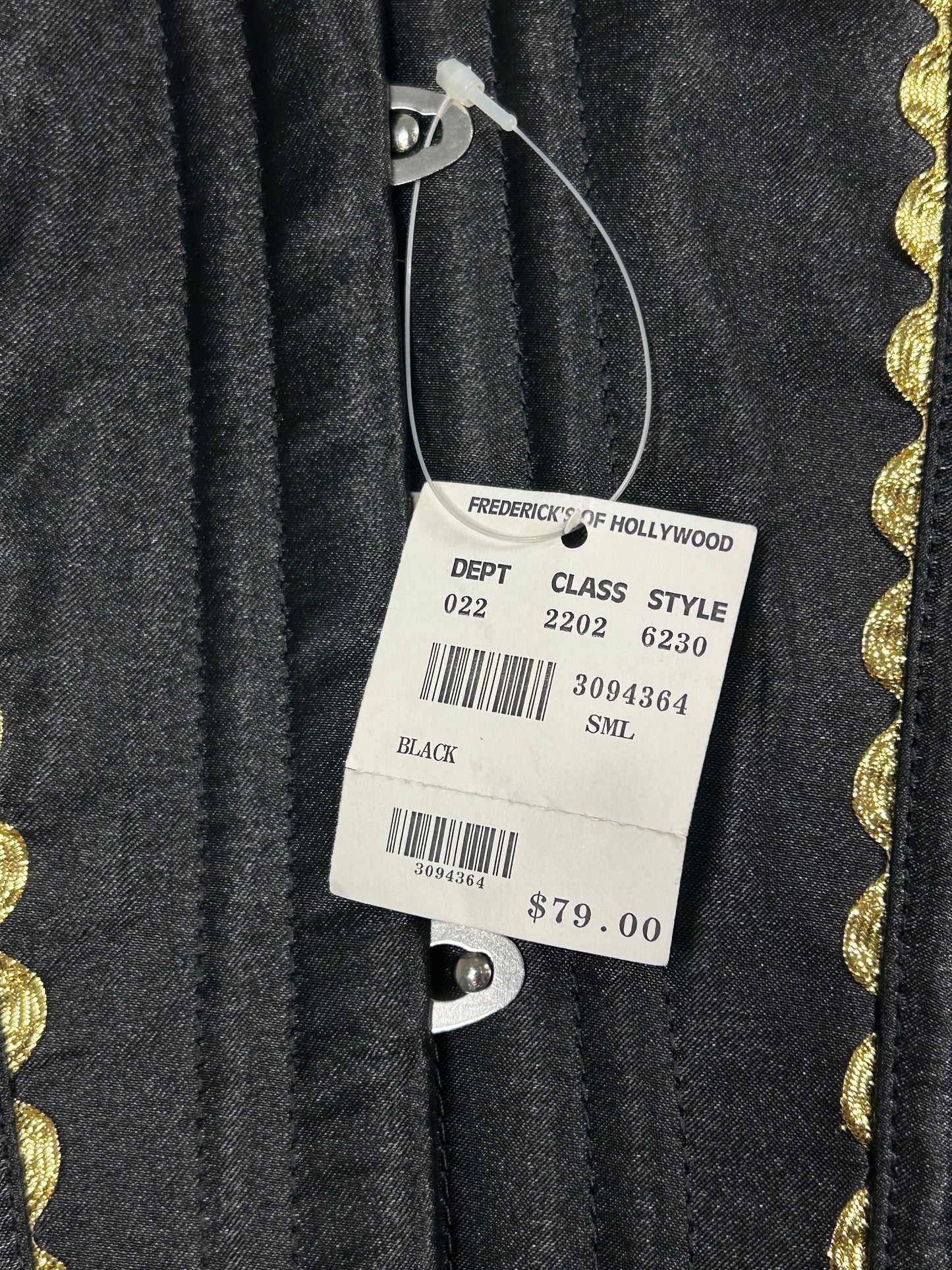Y2K Frederick's Gold Trim Corset